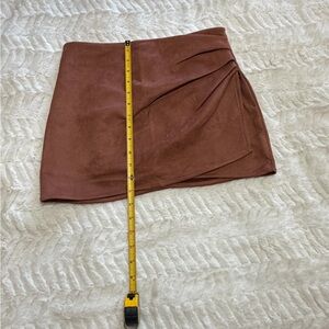 SHEIN Chocolate Draped Mini Skirt